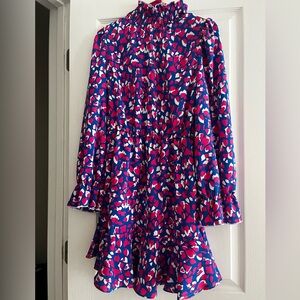 Pretty long sleeved colorful dress. Xs